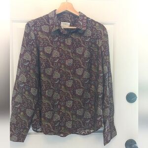 J. Crew Collection silk twill shirt in tiger print